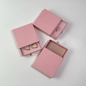 9*9cm Modern Luxury Necklace Packaging Paper Jewelry <b>Box</b> Microfiber Envelope Jewelry Bag Pouch Drawer Bracelet <b>Earring</b> <b>Box</b> - Product Image 1