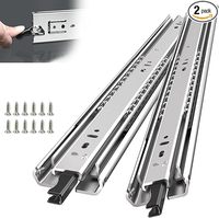 Glissières de tiroir verrouillables AOLISHENG D5115 150 lb / 68 kg à extension complète, roulement à billes, montage latéral, robustes, 10-40 pouces