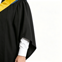 Robe de Cérémonie de Remise de Diplôme pour Adulte, Colorée, avec Capuche et Toque, pour Master en Économie et Diplôme de Baccalauréat