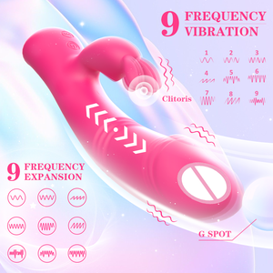 Vibratore da donna <span class=keywords><strong>Sexy</strong></span> con puntini a forma di coniglio con Dildo massaggiatore clitorideo con il corpo del seno con funzione masturbatore giocattolo del sesso per le donne - Product Image 2