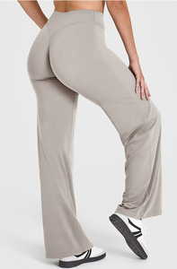 Calças de Yoga Femininas de Cintura Alta com Corte Reto, Calças de Treino Soltas para Atividades Casuais na Academia e Corrida - Product Image 5