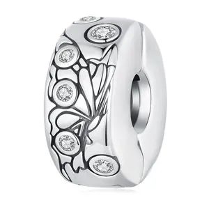 Jiang Yuan 2024 wholesale jewelry 925 Sterling Silver Heart Pendants Butterfly Charm Pendants for Bracelet Necklaces