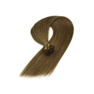 2025 Hoge Kwaliteit En Comfort Individuele <span class=keywords><strong>Hand</strong></span> Gebonden Inslag Dubbel Getrokken Menselijk Haar Extensions Voor Schoonheid Vrouw - Product Image 4