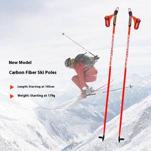 Bâtons <span class=keywords><strong>de</strong></span> <span class=keywords><strong>ski</strong></span> <span class=keywords><strong>alpin</strong></span> nordique en fibre <span class=keywords><strong>de</strong></span> <span class=keywords><strong>carbone</strong></span> personnalisés Équipement <span class=keywords><strong>de</strong></span> sport <span class=keywords><strong>de</strong></span> plein air léger pour le <span class=keywords><strong>ski</strong></span> et le trekking avec poignée antidérapante - Product Image 1