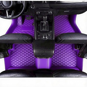 Nouveauté Tapis de sol de voiture en cuir de luxe Ensemble complet, Vente en gros Tapis de voiture imperméables antidérapants résistants à l'usure, Universel <span class=keywords><strong>Auto</strong></span> - Product Image 3