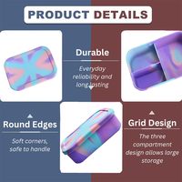 Boîte à lunch en silicone de qualité alimentaire personnalisée en gros avec compartiments, compatible micro-ondes et écologique, boîte bento portable pour enfants