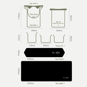 Set di teiera in vetro con impugnatura a nastro portatile, Set di teiera in vetro da 250ml, Set di teiera con 3 <span class=keywords><strong>tazze</strong></span> <span class=keywords><strong>e</strong></span> infusore - Product Image 3