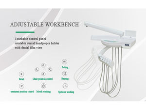 وحدة فاخرة محمولة ، معدات عالية الجودة ، كرسي فحص طبيب عيادة أسنان مع ملحقات led - Product Image 6