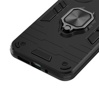 Coque de téléphone portable antichoc hybride TPU+PC avec support anneau 360° et fixation magnétique pour voiture pour Xiaomi Poco M7 4G Plus 5G