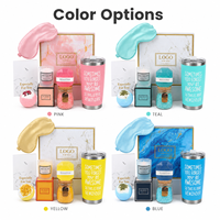 Coffret Cadeau de Spa Personnalisé Exquis et Écologique avec Impression UV : Masque de Nuit en Soie, Gobelet, Bombe de Bain et Bougie Parfumée pour les Fêtes
