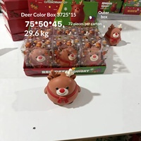 Nouvelle série de jouets en caoutchouc souple de Noël transfrontalière : Père Noël, Bonhomme de neige, Élan – Grand jouet anti-stress à rebond lent, idéal comme cadeau.
