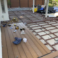 Plancher en bois composite de haute qualité, terrasse extérieure imperméable, lames de terrasse en composite