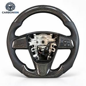Volante Deportivo Personalizado de 3 Brazos en Fibra de Carbono y Cuero para Civic 10ª Gen. 2012-2026 FK8/FK7 Type-R/Si-Racing Style - Product Image 1