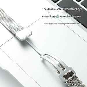 Correa Metálica Upro Wheat Slim para Apple Watch, Compatible con Tamaños 46mm, 42mm, 44mm, 40mm, 49mm, 45mm, 41mm, Correas Milanesas de Acero Inoxidable - Product Image 4