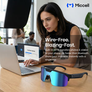 Lunettes intelligentes Miccell PAG05 avec puces AI, caméra 8MP, batterie 270mAh, charge magnétique, assistant vocal AI, appels vocaux - Product Image 5