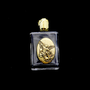 Bottiglia d'acqua santa in metallo dorato da 15 ml, incisa, con perline decorative creative <span class=keywords><strong>e</strong></span> contenitore in lega di vetro cristallo - Product Image 4