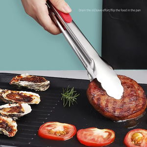 Premium Stainless Steel Kitchen <b>Tongs</b> with Silicone Handles - Ideal for BBQ, Salad & <b>Serving</b> - Product Image 3