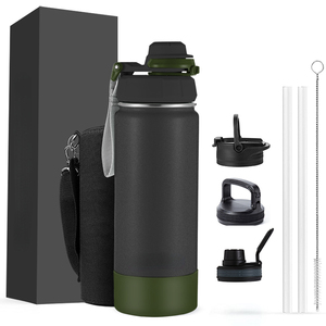 Cổ Phiếu Bình Nước Thể Thao Miệng Rộng Bình Chân Không 32OZ Bình Nước Bằng Thép Không Gỉ Logo Tùy Chỉnh Có Nắp Ống Hút Tay Cầm Rộng Mới - Product Image 3