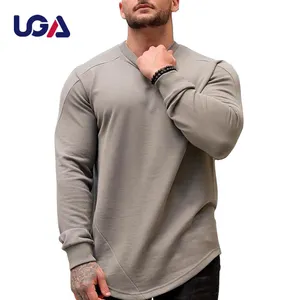Street Fashion Men Long Sleeve Motivational Bodybuilding High Weight Lifting Sports T Shirts Sweatshirt 100 Cotton