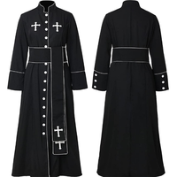 Vente en gros de costumes romains religieux d'église catholique de prêtre médiéval d'Halloween pour les costumes de téléfilms