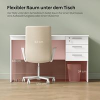 Bureau de style moderne minimaliste, best-seller, avec tiroirs de rangement, adapté aux bureaux, aux salles d'étude ou aux chambres d'enfants
