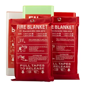 Wholesale 1m X 1m PVC Soft Bag Fire Fighting Blanket For Laboratory