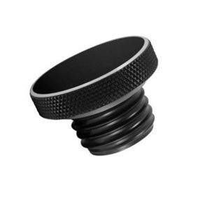 Nhà máy cung cấp CNC chính xác chuyển tùy chỉnh màu đen Nhôm phôi knurl nhiên liệu khí chủ đề cap - Product Image 1