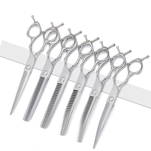Premium Professional Dog Grooming Scissors Curved Chunker Natural Fluffy Teeth <b>Thinning</b> Japan 440C Stainless Steel Pet Scissors - Product Image 2