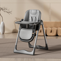 Chaise haute pliable multifonctionnelle réglable en hauteur et inclinable pour bébé de 0 à 36 mois, Clafbebe