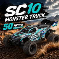 Voiture de rallye RC SC10 Rock Crawler 70KM/h Brushless à l'échelle 1:10 avec télécommande et portée de 350m