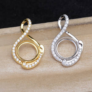 Colgante de Plata S925 con Nota Musical, Soporte Hueco de 11.7-11.9mm para Fabricación de Joyas DIY, Accesorio Fino para Collar - Product Image 4