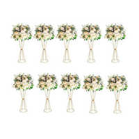 Centre de table de banquet de mariage décoration haute trompette vase en métal centre de table fleur géométrique