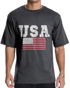 Camiseta patriótica de algodón de EE. UU. respetuosa con el medio ambiente, camiseta pesada transpirable para hombres - Product Image 4