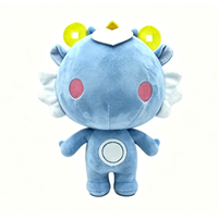 Peluche Mascotte Dragon Bleu Personnalisée Mignonne, Jouet en Peluche Doux Personnage de Dessin Animé OEM/ODM pour Cadeau de Marque, Promotion Commercial, Souvenir d'Entreprise