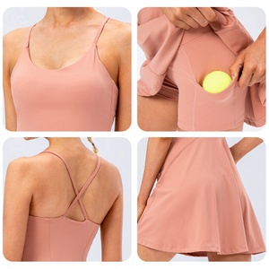 Conjunto Deportivo de Dos Piezas para Mujer, Transpirable, para Yoga, Fitness, Golf, Falda Corta, Traje Informal para Tenis - Product Image 2