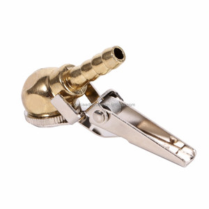 Brass Swivel Air Chuck Clip On Tire Inflator Connector, 8mm Barb Hose End Tire Pump Nozzle For <b>Car</b> Bike Electric Scooter - Product Image 5