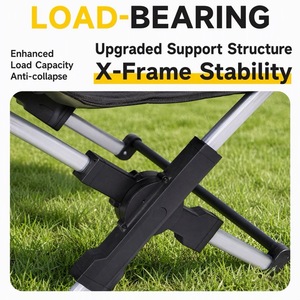 European Style Foldable Fishing <b>Chair</b> Portable All Terrain <b>Reclining</b> Angling Seat Adjustable Backrest Outdoor Furniture Oxford - Product Image 2