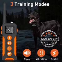 Fortschrittliches Ultraschall-Hundebellkontrollgerät IP67 Wasserdicht Schock-/Vibrations-/Piepton-Trainingsmodi 1100 Meter Reichweite für den Außenbereich