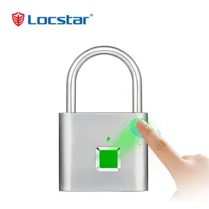 Locstar Travel Security Deurslot Smart Keyless Usb Oplaadbare Slimme Vingerafdruk Hangslot Vingerafdruk