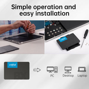 SSD interne Crucial BX500 500 Go 3D NAND SATA 2,5 pouces avec vitesse de lecture de 540 Mo/s et d'écriture de 500 Mo/s, interface SAS pour ordinateur de bureau - Product Image 4