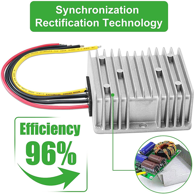 20-120V to 12V 20A 240W DC DC Buck Power Converter Step Down 36V 48V 60V 72V 84V 96V 110V 120V to 12V Vehicle Power Supply