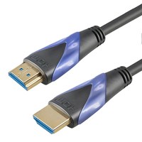 Câble professionnel haute vitesse 4K plaqué or avec gaine en PVC et blindage tressé pour projecteurs et moniteurs MÂLE-MÂLE