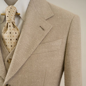 Costumes de style italien coupe ajustée pour hommes, <span class=keywords><strong>mesure</strong></span> sur <span class=keywords><strong>mesure</strong></span>, grande taille, respirant, demi-toile, braguette zippée en laine - Product Image 4