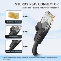 Kabel Jaringan Premium Cat6 550MHz 1000Mbps Kabel Patch Ethernet Tembaga Murni UTP Berlapis Emas RJ45 Jaket PVC Smart TV Switch PS5