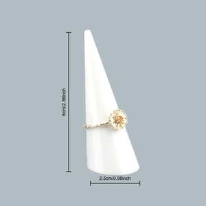 Soporte de exhibición de anillos de acrílico transparente al por mayor, forma ovalada, soporte sólido para anillos de 5x13cm, embalaje para relojes incluido, accesorios. - Product Image 2