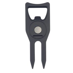 Herramienta de golf 6 en 1 de metal/aleación de zinc/acero inoxidable duradero, reparador de divots con limpiador de ranuras y marcador de bola magnético - Product Image 5