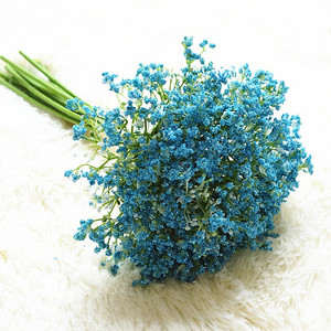 Pegamento de plástico blanco con tacto Real para Decoración de mesa, <span class=keywords><strong>flores</strong></span> de Gypsophila, aliento Artificial para bebé, jarrón para el hogar - Product Image 5