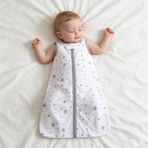 Hongbo, fabricant de gigoteuses pour bébés, couvertures portables pour nouveau-nés en coton certifié GOTS, CPC, Oeko-Tex, sans manches, fermeture éclair bidirectionnelle, OEM. - Product Image 2