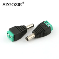 Adaptateur mâle cc 2.1mm 5521 adaptateur d'alimentation de borne de prise verte 2.1*5.5MM connecteur adaptateur mâle cc