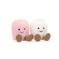 Jelly Cat - Jouets en peluche de la série Amuseables - Peluches en forme de guimauves roses et blanches - Cadeau idéal pour un anniversaire